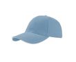 Casquette en coton taille unique avec fermeture à boucle 250 g/m2 couleur bleu ciel