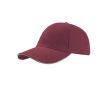 Casquette en coton taille unique avec fermeture à boucle 250 g/m2 couleur bordeaux