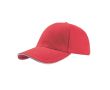 Casquette en coton taille unique avec fermeture à boucle 250 g/m2 couleur rouge