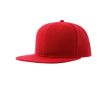 Casquette pour enfant en polyester recyclé avec visière plate 300 g/m2 couleur rouge