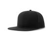 Casquette pour enfant en polyester recyclé avec visière plate 300 g/m2 couleur noir