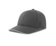 Casquette en coton recyclé et bio avec visière avec détails couleur anthracite