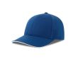 Casquette en coton recyclé et bio avec visière avec détails couleur bleu roi