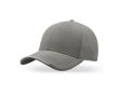 Casquette en polyester recyclé à 6 panneaux avec visière bordée couleur gris clair
