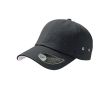 Casquette de baseball en sergé de coton avec œillets 250 g/m2 couleur gris foncé