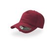 Casquette en coton effet usé à 5 panneaux avec fermeture à boucle couleur bordeaux