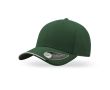 Casquette en polyester recyclé à 6 panneaux avec visière bordée couleur vert foncé