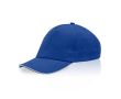 Casquette enfant en coton avec détail coloré sur la visière 255 g/m2 couleur bleu roi