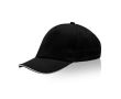 Casquette enfant en coton avec détail coloré sur la visière 255 g/m2 couleur noir