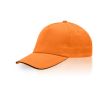 Casquette en sergé de coton avec fermeture réglable en métal 160 g/m2 couleur orange