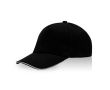 Casquette en sergé de coton avec fermeture réglable en métal 160 g/m2 couleur noir