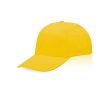 Casquette en coton avec fermeture à boucle métallique 255 g/m2 couleur jaune