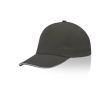 Casquette en coton peigné avec détail coloré sur la visière 255 g/m2 couleur gris foncé