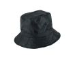 Chapeau bob en nylon pour toutes occasions, résistant à l'eau couleur noir