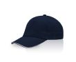Casquette en sergé de coton avec fermeture réglable en métal 160 g/m2 couleur bleu marine
