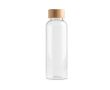 Bouteille en RPET avec bouchon en bambou, capacité de 500 ml couleur transparent