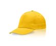Casquette en coton peigné avec détail coloré sur la visière 255 g/m2 couleur jaune