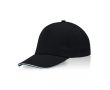 Casquette en coton peigné avec détail coloré sur la visière 255 g/m2 couleur noir