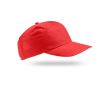 Casquette en polyester recyclé avec visière incurvée 125 g/m2 couleur rouge