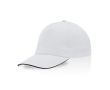 Casquette en coton peigné avec détail coloré sur la visière 255 g/m2 couleur blanc