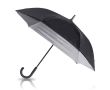 Parapluie automatique en pongé avec intérieur coloré Ø132 couleur gris clair