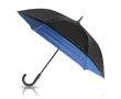 Parapluie automatique en pongé avec intérieur coloré Ø132 couleur bleu marine