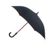 Parapluie automatique en fibre et pongé avec bord coloré Ø103 couleur rouge