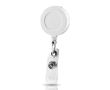 Porte-badge extensible avec coque en résine et clip couleur blanc