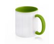 Tasse en céramique bicolore, plusieurs options, 325 ml couleur vert clair