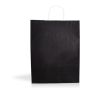 Sac écologique en papier kraft avec anses courtes 100 g/m2 couleur noir
