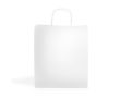 Sac cadeau écologique en papier kraft avec poignées 90 g/m² couleur blanc