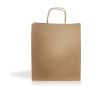 Sac kraft avec soufflet latéral résistant de 90 g/m² couleur naturel