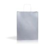 Sac en papier kraft en plusieurs couleurs avec poignées 90 g/m² couleur argenté