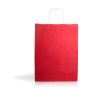 Sac en papier kraft en plusieurs couleurs avec poignées 90 g/m² couleur rouge