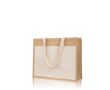 Sac en jute et coton résistant jusqu'à 11 kg avec poche avant couleur beige