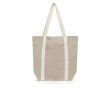 Sac de courses en coton recyclé avec poignées 310 g/m² couleur beige