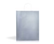 Sac écologique en papier kraft avec anses courtes 100 g/m2 couleur argenté