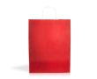 Sac écologique en papier kraft avec anses courtes 100 g/m2 couleur rouge