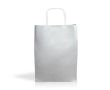 Sac en papier kraft en plusieurs couleurs et poignées courtes 90 g/m² couleur argenté