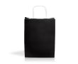 Sac en papier kraft en plusieurs couleurs et poignées courtes 90 g/m² couleur noir