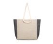 Sac en coton recyclé naturel avec côté ombré 190 g/m² couleur noir