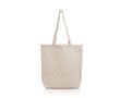 Sac pliable en coton recyclé avec poche intérieure 190 g/m² couleur beige
