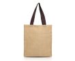 Sac de courses en jute avec poignées en coton 265 g/m² couleur marron