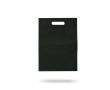 Petit sac en non-tissé coloré avec poignées creuses 80 g/m² couleur noir