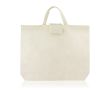 Sac pliable pour courses en coton avec poignées courtes 110 g/m² couleur beige
