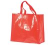 Sac de courses en nylon brillant et résistant 120 g/m² couleur rouge