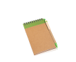 Bloc-notes en carton avec anneaux et stylo A6 pages lisses couleur vert olive