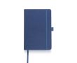 Carnet en RPET avec ruban et support pour stylo A5 pages lisses couleur bleu marine