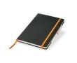 Carnet avec couverture en carton et ruban coloré A5 feuilles lisses couleur orange