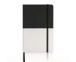 Carnet cuir synthétique bicolore avec marque-page A5 feuilles lisses couleur noir